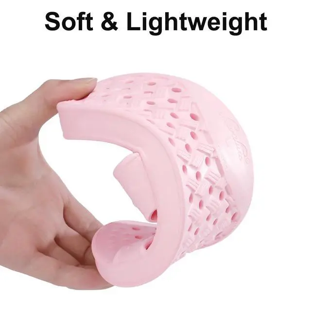 Alt view image 5 of 7 - Shower Shoes for Women Men with Arch Support Quick Drying Pool Slides Lightweight Beach Sandals with Drain Holes, Pink 8-9 Women / 6.5-7.5 Men