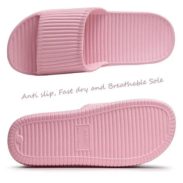 Alt view image 4 of 7 - Shower Shoes, Women & Mens Shower Slippers, Slides Sandals Pool Slides House Slippers Non-Slip Indoor Bathroom Shoes Beach Sandals