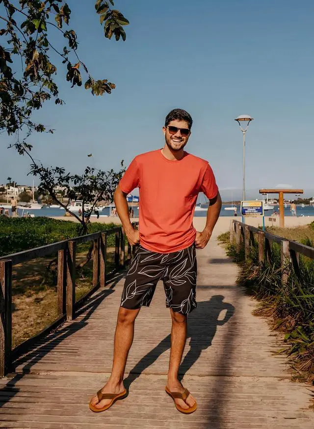 Alt view image 2 of 7 - Mens Leather Flip Flops with Comfortable Arch Support Summer Beach