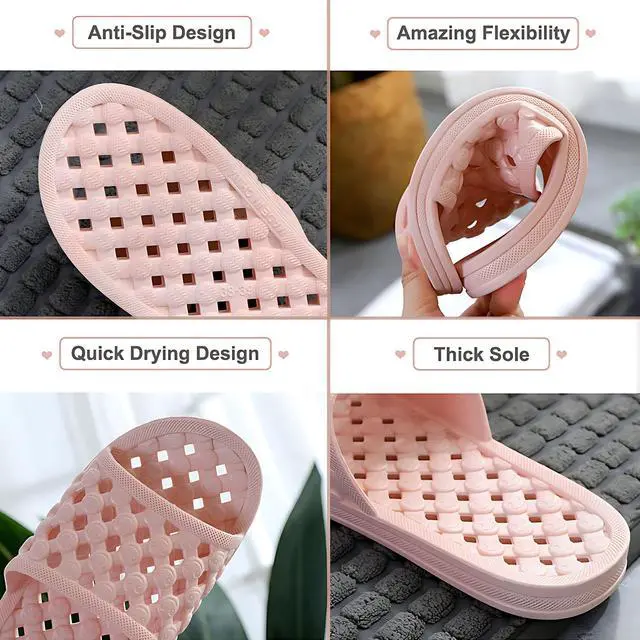 Alt view image 6 of 7 - Shower Shoes Quick Drying Slippers for Men Women