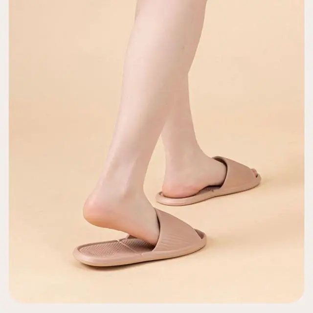 Alt view image 5 of 6 - Shower Shoes Travel Foldable Portable Non Slip Slippers for Hotel Guests Swimming Spa Unisex Men Women Lightweight EVA Bathroom Slides Quick Drying Water Resistant Footwear