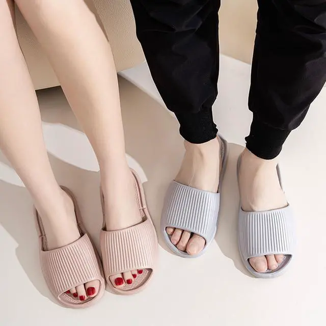 Alt view image 4 of 6 - Shower Shoes Travel Foldable Portable Non Slip Slippers for Hotel Guests Swimming Spa Unisex Men Women Lightweight EVA Bathroom Slides Quick Drying Water Resistant Footwear