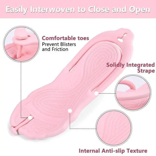 Alt view image 5 of 7 - Flip Flops for Women Men Travel Slippers Shower Shoes Foldable Bathroom Camp Beach Sandals Lightweight Non-Slip Quick Dry