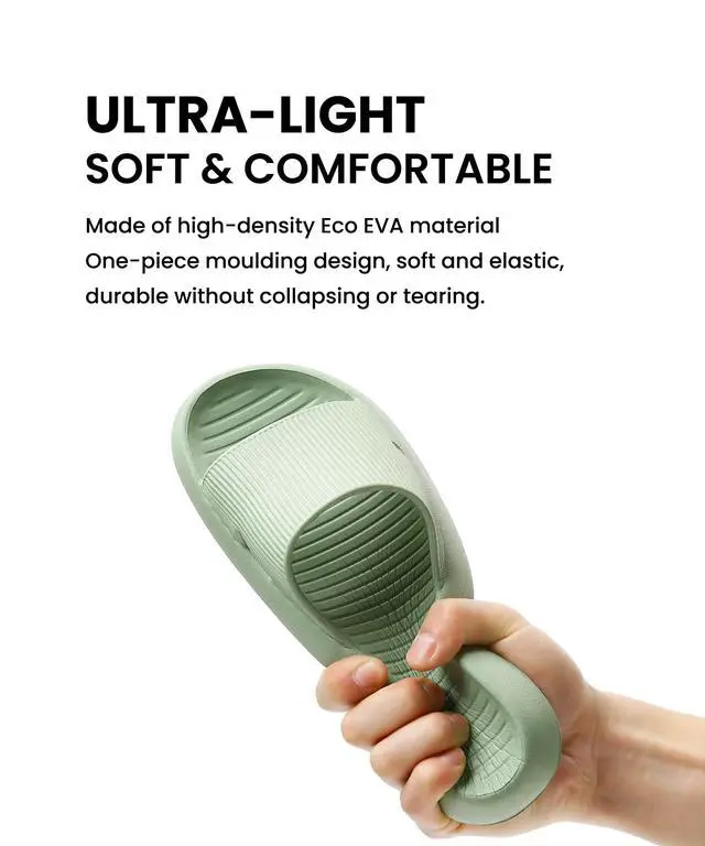 Alt view image 2 of 5 - Shower Shoes for Women & Men, Non-Slip Quick-Dry EVA Slippers Slides