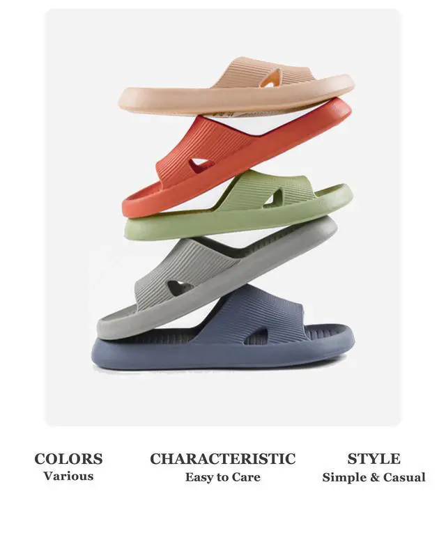 Alt view image 5 of 5 - Shower Shoes for Women & Men, Non-Slip Quick-Dry EVA Slippers Slides