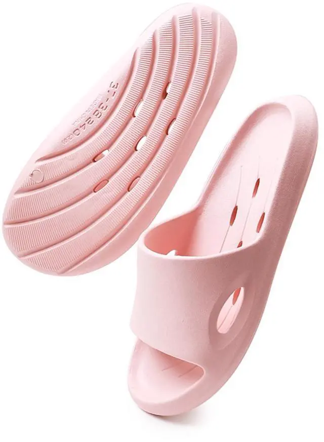 Main image of Shower Shoes Quick-Dry Non-Slip Bathroom Slippers for Men & Women,Quick-Dry Non-Slip, Home Slides Dorms, Gym, Pool, Spa, Camping, Beach Pink Size 250mm