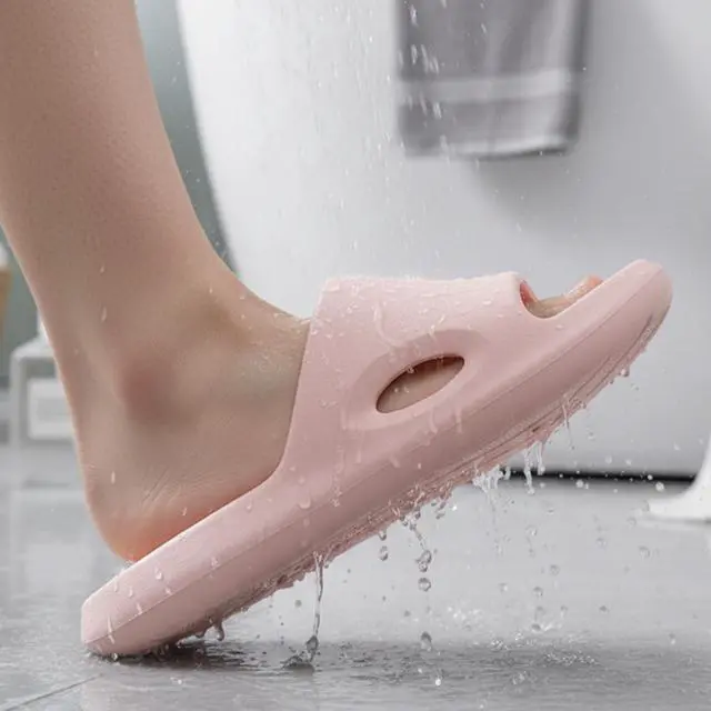 Alt view image 3 of 7 - Shower Shoes Quick-Dry Non-Slip Bathroom Slippers for Men & Women,Quick-Dry Non-Slip, Home Slides Dorms, Gym, Pool, Spa, Camping, Beach Pink Size 250mm