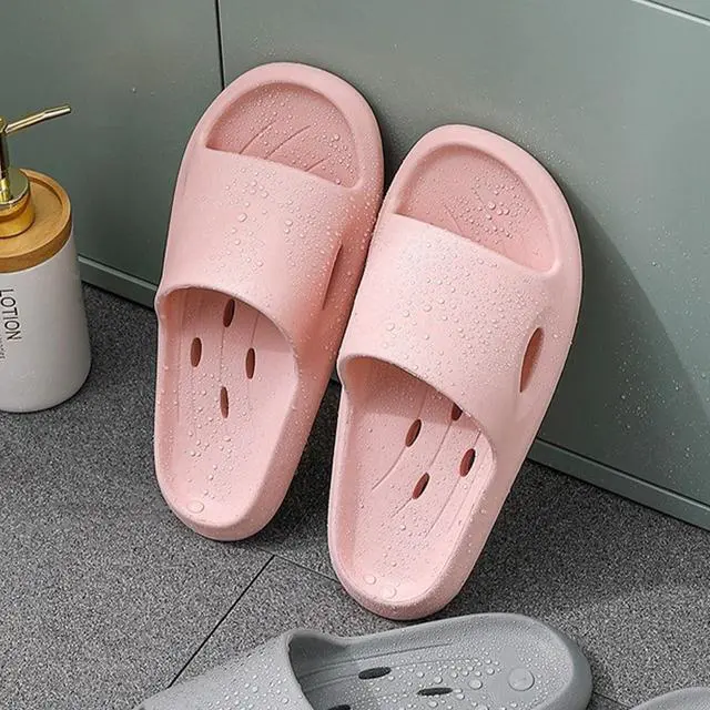 Alt view image 6 of 7 - Shower Shoes Quick-Dry Non-Slip Bathroom Slippers for Men & Women,Quick-Dry Non-Slip, Home Slides Dorms, Gym, Pool, Spa, Camping, Beach Pink Size 250mm