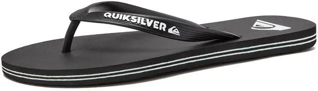 Main image of Molokai Flip Flops for Men, Athletic Mens Sandals, Size 6 to 16 Thong Mens Slides, Black/Black/White, 14
