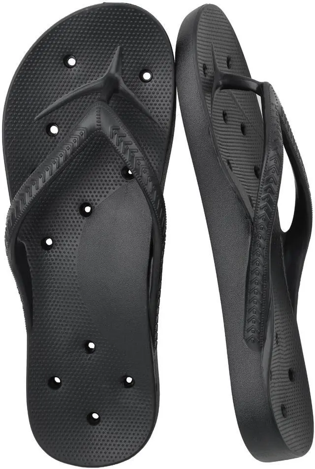 Main image of Shower Shoes for Men & Women, Non-Slip Slippers Quickly Drying Sandals, Arch Support Flip Flops for Beach Pool Bath Gym College Dorm,Black