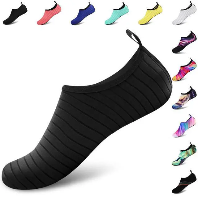 Main image of Water Sports Shoes Barefoot Quick-Dry Aqua Yoga Socks Slip-on for Men Women A Black 42-43
