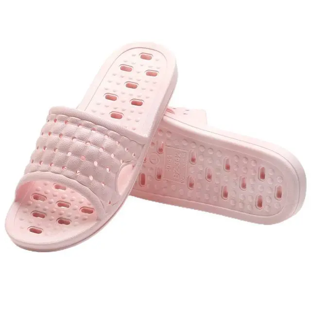 Alt view image 2 of 7 - Shower Shoes Quick Dry Non-Slip Bathroom Slippers for Men Women Dorm Home Slides Pink Size 6.5-7 Women/5.5-6 Men