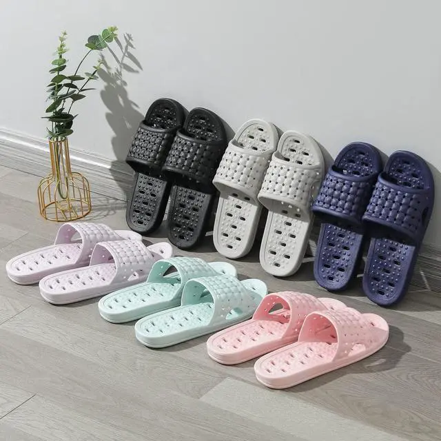 Alt view image 7 of 7 - Shower Shoes Quick Dry Non-Slip Bathroom Slippers for Men Women Dorm Home Slides Pink Size 6.5-7 Women/5.5-6 Men