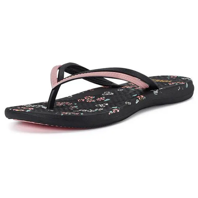 Alt view image 4 of 7 - Flip Flops For Women Non-Slip Bathroom Shower Shoes Cushion foam Indoor and Outdoor Sandals,Black US 7