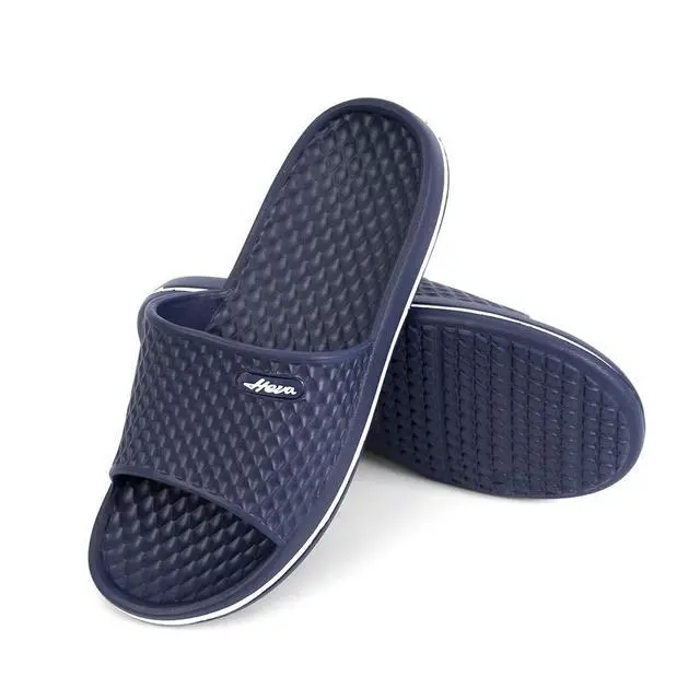 Alt view image 7 of 7 - Men's Shower Slides, Lightweight EVA Slippers, Navy/MB, 11