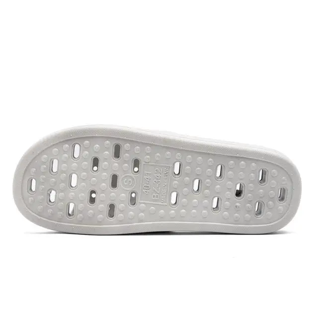 Alt view image 4 of 5 - Shower Shoes with Drainage Holes, Quick-Drying Non-Slip Slippers Dormitory Home Bathroom Slippers Unisex Grey EU 43-44
