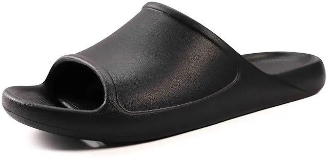 Alt view image 2 of 6 - Arch Support Shower Shoes for Women and Men Quick Drying with Drain Holes Slide Sandals Soft Cushioned Anti-Slip Pool Slides Comfort Bathroom Shower Slides