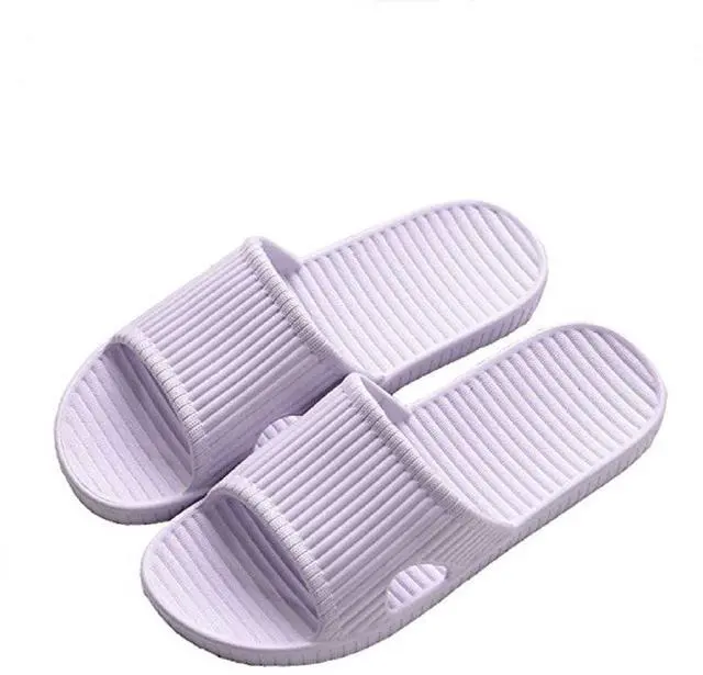 Main image of Shower Slippers for Women Men, Open-toe Quick Drying Non Slip Lightweight Slippers for Bathroom,House Slipper,Outdoor (Purple EU38/39