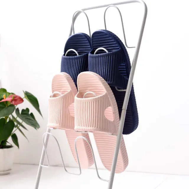 Alt view image 5 of 5 - Shower Slippers for Women Men, Open-toe Quick Drying Non Slip Lightweight Slippers for Bathroom,House Slipper,Outdoor (Purple EU38/39