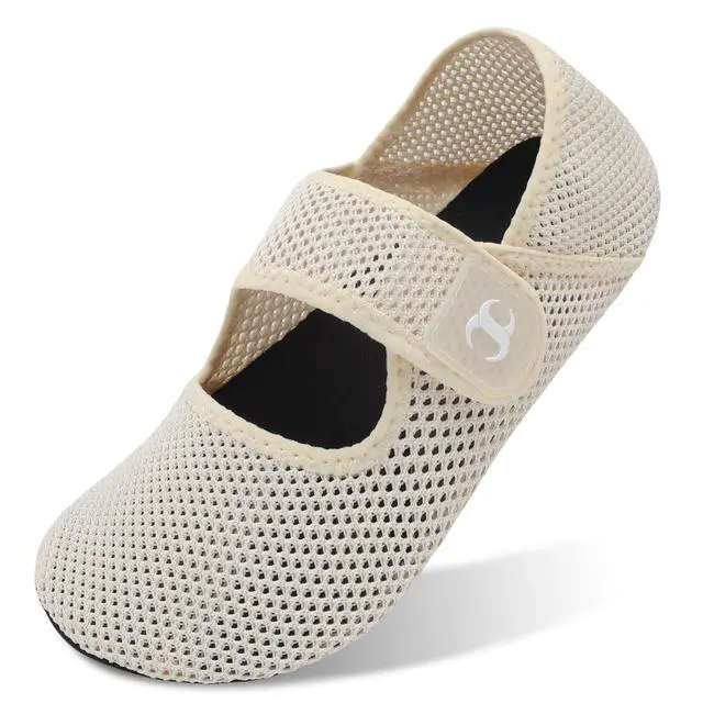 Alt view image 7 of 7 - Women's Summer Sandals White Shower Shoes Beach Swim Water Shoes Pool Swimming Aqua Shoes Wide Width Barefoot Sandals Rubber Slip On Slids Size 6.5-7.5