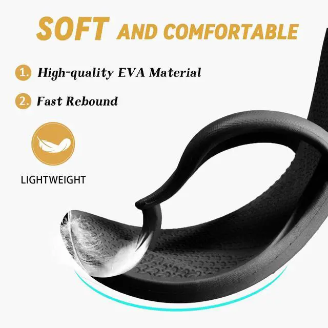 Alt view image 3 of 5 - Flip Flops for Women Men Lightweight Shower Shoes Foldable Travel Slippers Non-Slip Quick-Dry Bathroom Summer Beach Thong Sandals