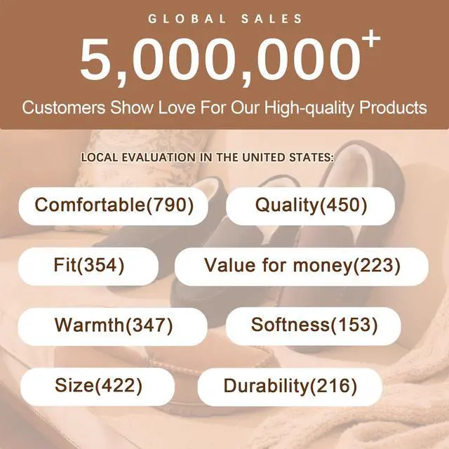 Alt view image 6 of 6 - Mens Slippers Warm House Slippers for Men Indoor Outdoor Beige Size 11