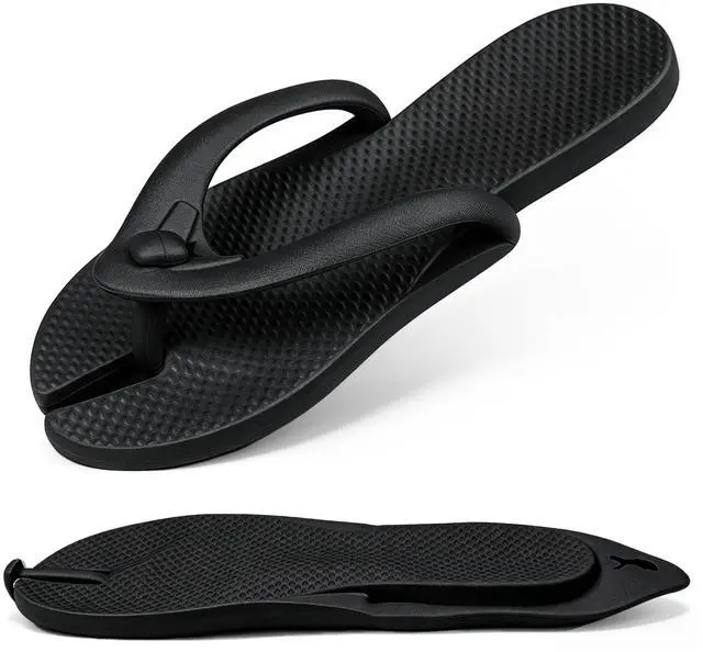 Main image of Flip Flops for Women Men Travel Slippers Foldable Shower Shoes Non-Slip Quick-Dry Bathroom Camp Beach Sandals Lightweight