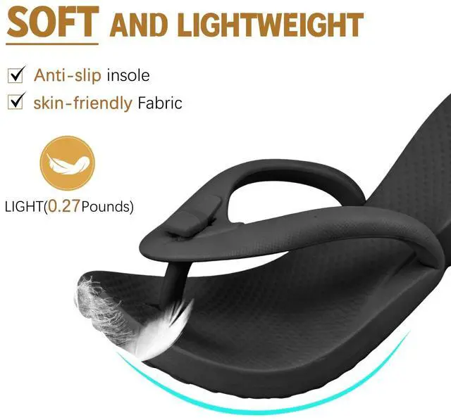Alt view image 4 of 6 - Flip Flops for Women Men Travel Slippers Foldable Shower Shoes Non-Slip Quick-Dry Bathroom Camp Beach Sandals Lightweight