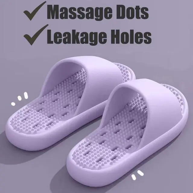 Alt view image 5 of 7 - Shower Slide for Women with Holes | Bathroom Slippers Men Non Slip College Bathroom Shower Sandals | Comfy for Swimming, Pool, Beach, Bathroom, Indoor and Outdoor
