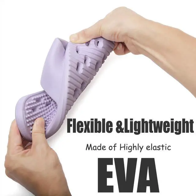 Alt view image 7 of 7 - Shower Slide for Women with Holes | Bathroom Slippers Men Non Slip College Bathroom Shower Sandals | Comfy for Swimming, Pool, Beach, Bathroom, Indoor and Outdoor