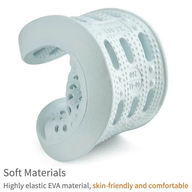 Alt view image 4 of 7 - Shower Shoes for Men Women, Non Slip Quick Dry Shower Sandals with Drain Holes, Lightweight EVA Shower Slippers for Gym, College Dorm, Pool, Locker Room Ice blue EU40-41