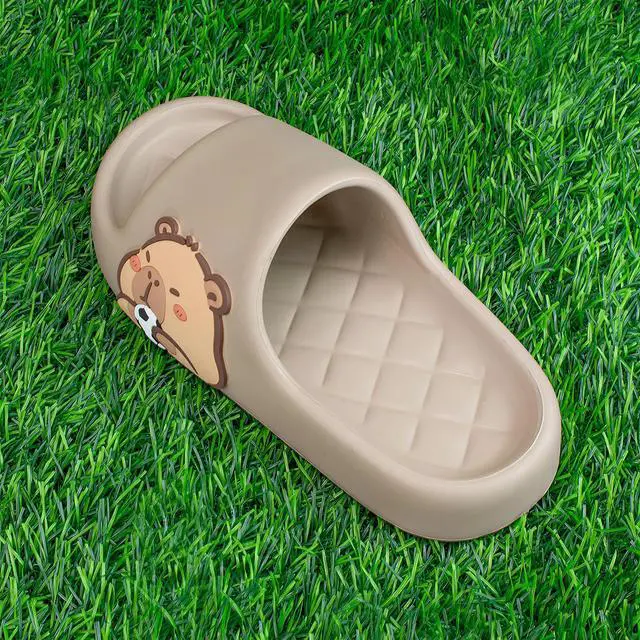 Alt view image 2 of 7 - Men's and Women's Capybara Slides,Cute Capybara Slippers for Indoor Outdoor,Non Slip Quick Drying Shower Shoes,Comfort Cloud Slides Sandals
