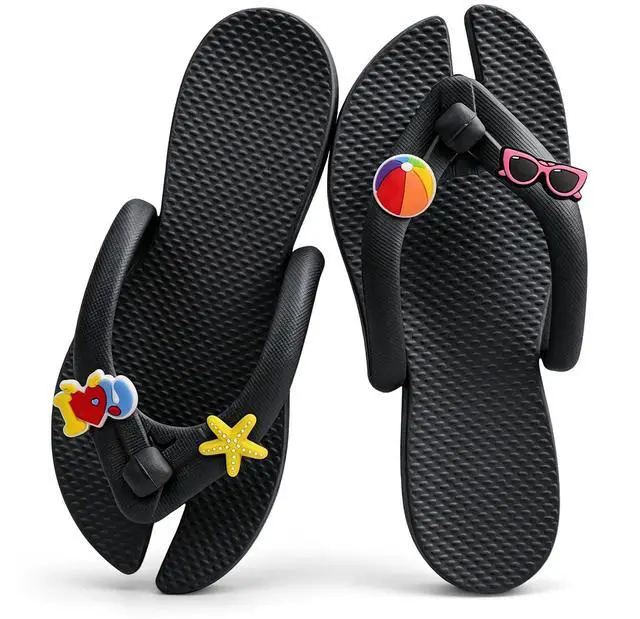 Main image of Foldable Portable Travel Flip Flops for Women Men Non-Slip Quick Dry Lightweight Shower Shoes, Slides for Beach Pool Gym Spa