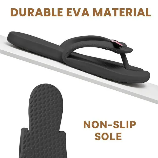 Alt view image 6 of 7 - Foldable Portable Travel Flip Flops for Women Men Non-Slip Quick Dry Lightweight Shower Shoes, Slides for Beach Pool Gym Spa