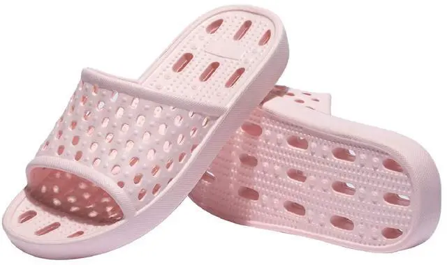 Main image of Shower Shoes Women Quick Drying Non Slip College Dorm House Shower Sandals with Holes Pink Size 8