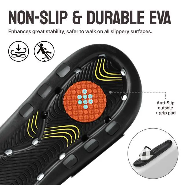 Alt view image 5 of 7 - Mens Bathroom Shower Shoes Checkered Sandals Non-Slip House Slippers