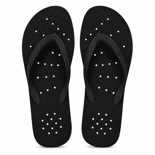 Main image of Shower Shoes Women with Arch Support Non-Slip Flip Flop Sandals for Public Shower Bathroom Pool Beach Quick Dry with Drain Holes US9 Black