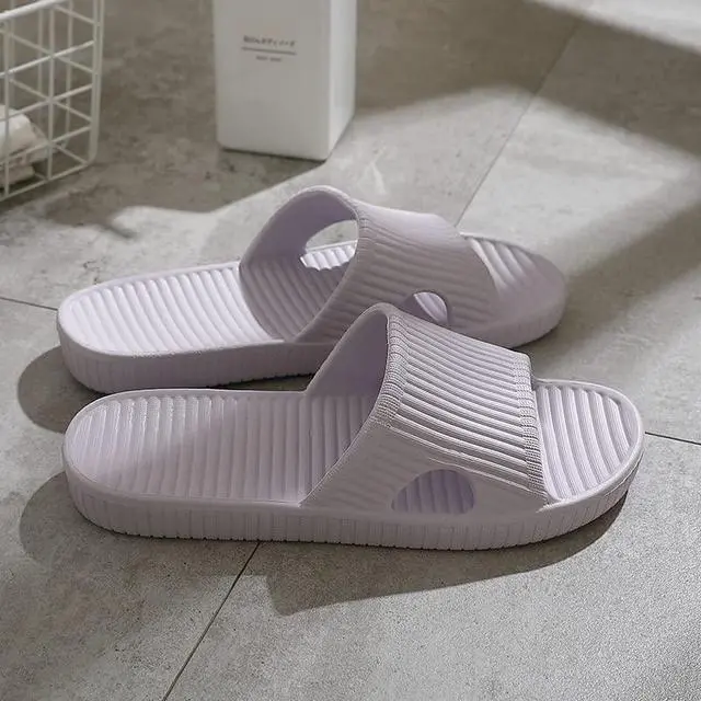Alt view image 2 of 4 - Shower Slippers for Women Men, Quick Drying Lightweight Non Slip Open-toe EVA Travel-friendly Breathable Shoes Slide Slippers for Bathroom,House Slipper,Outdoor(Black EU42/43)