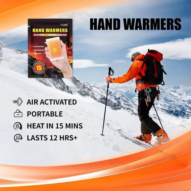 Alt view image 4 of 7 - 10 Pack Hand Warmers Disposable - Up to 15 Hours of Heat - Super Long Lasting Air Activated Warmers, All Natural & Portable for Body, Hands & Toes - Odorless Hot Warmer Gifts for Winter Work