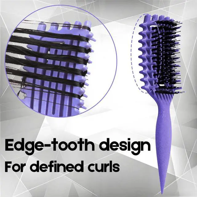 Alt view image 3 of 7 - Curly Hair Brush Candybrush Curl Defining Brush for Detangling Shaping and Defining Curls for Women, Men, Wet & Dry Hair (Purple)