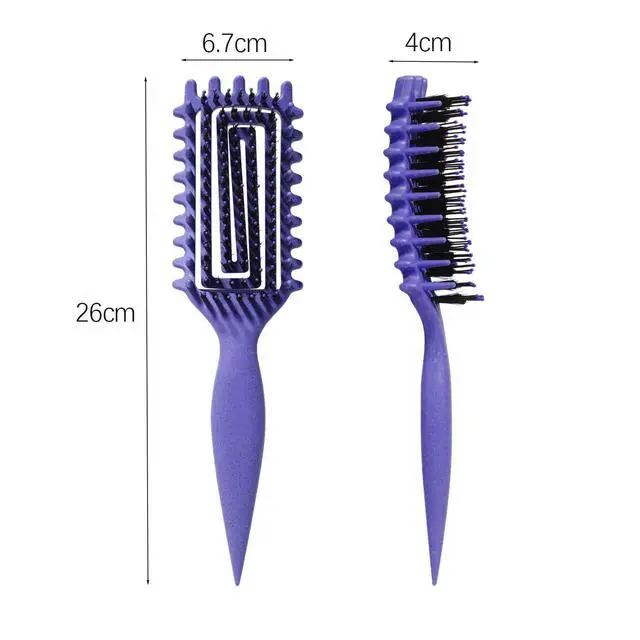 Alt view image 4 of 7 - Curly Hair Brush Candybrush Curl Defining Brush for Detangling Shaping and Defining Curls for Women, Men, Wet & Dry Hair (Purple)