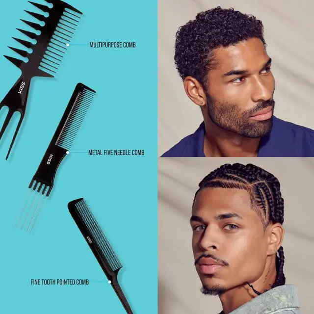 Alt view image 5 of 7 - KISS Professional 10-pc Comb Set-Detangle & Style Assortment