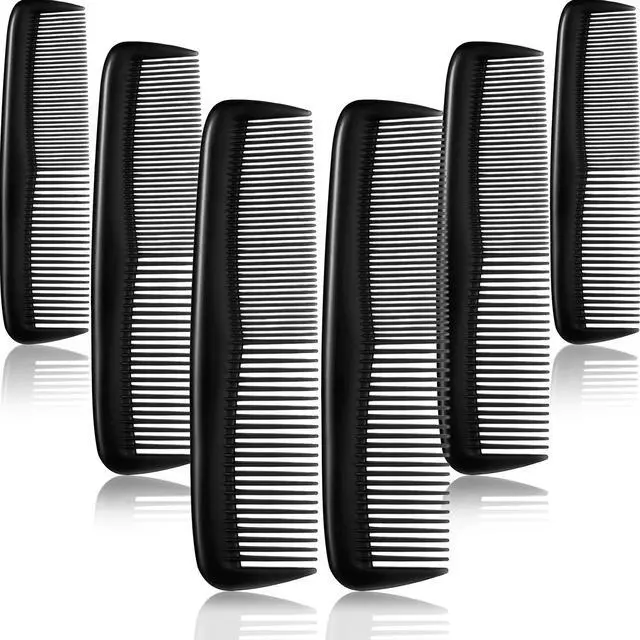 Main image of 12 Pieces Hair Combs Set Pocket Plastic Fine Tooth Dressing Comb for Women and Men, Peines Para Cabello(Black)