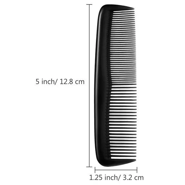 Alt view image 2 of 6 - 12 Pieces Hair Combs Set Pocket Plastic Fine Tooth Dressing Comb for Women and Men, Peines Para Cabello(Black)