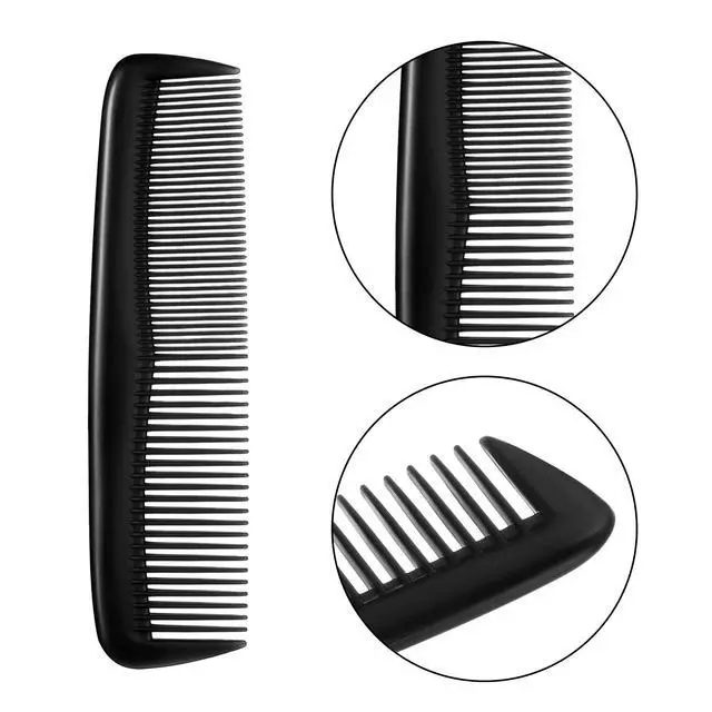 Alt view image 5 of 6 - 12 Pieces Hair Combs Set Pocket Plastic Fine Tooth Dressing Comb for Women and Men, Peines Para Cabello(Black)