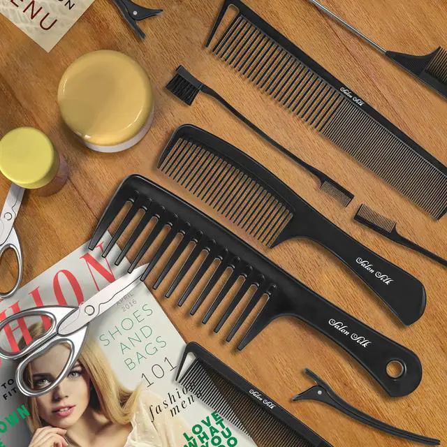 Alt view image 6 of 7 - Professional Combs Set for Natural Black Curly Hair for Ladies
