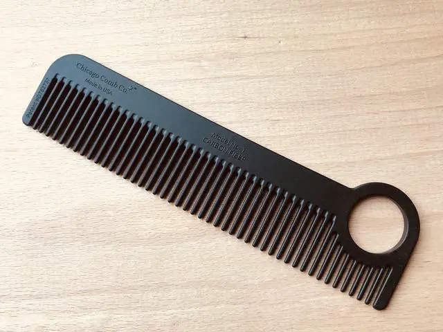 Alt view image 2 of 7 - Model 1 Carbon Fiber, Made in USA, smooth, strong, and light, anti-static, heat-resistant, 5.5 inches (14 cm) long, ultimate daily use, pocket, and travel comb