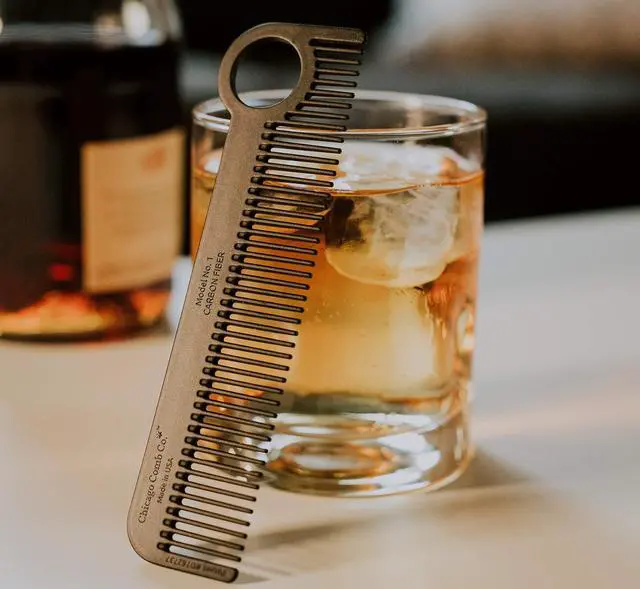 Alt view image 5 of 7 - Model 1 Carbon Fiber, Made in USA, smooth, strong, and light, anti-static, heat-resistant, 5.5 inches (14 cm) long, ultimate daily use, pocket, and travel comb