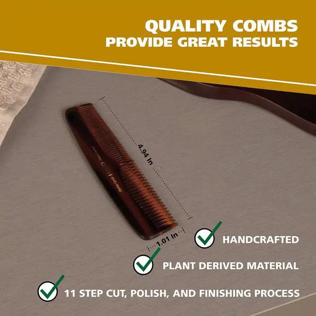 Alt view image 2 of 7 - Handcrafted Beard, Mustache & Hair Pocket Comb for Men's Grooming