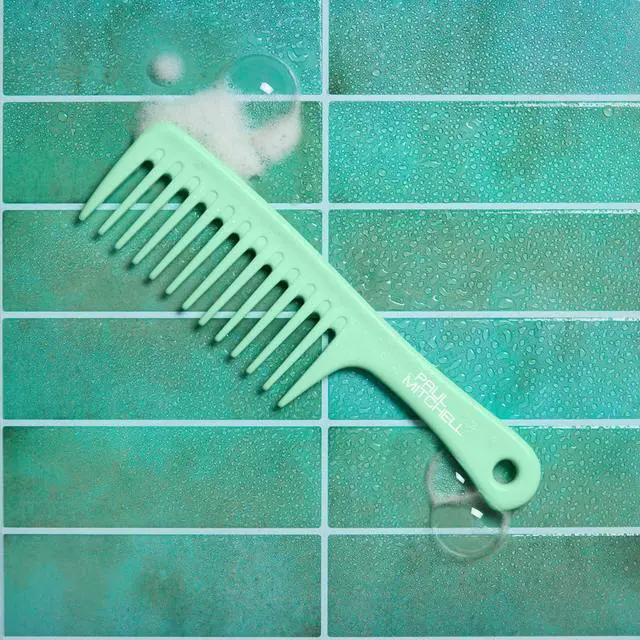 Alt view image 4 of 7 - Detangler Comb, Wide Tooth Comb Detangles Wet or Dry Hair, Seafoam Green